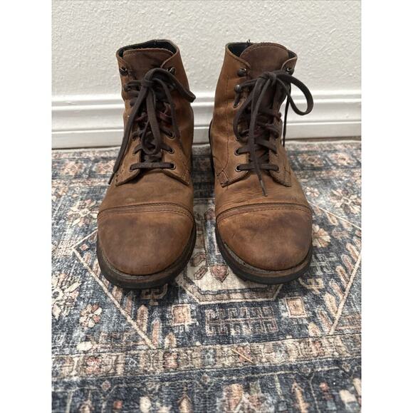 Thursday Boots Cap Toe Lace Up Brown Leather Boots Men Captain Size 9.5 US - Picture 1 of 7